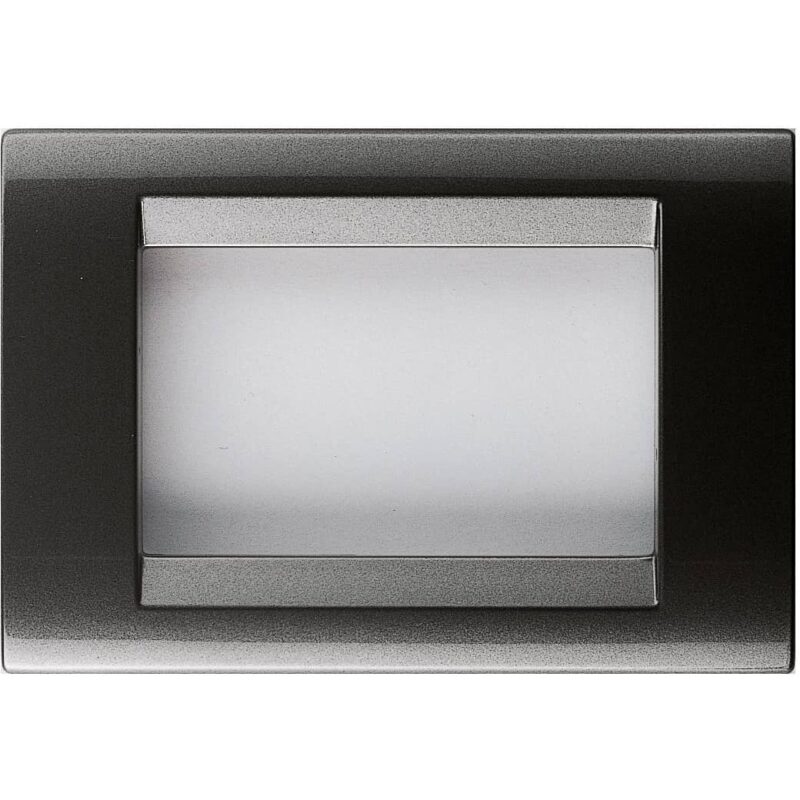 Rama decorativa aparataj modular Gewiss, rectangulara, 8M, ardezie, Playbus - SKU:  GW32007