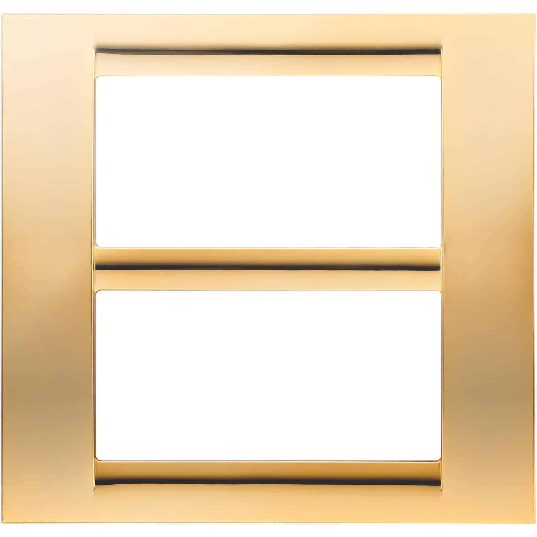 Rama decorativa aparataj modular Gewiss, rectangulara, 8M, auriu, Playbus - SKU: GW32067
