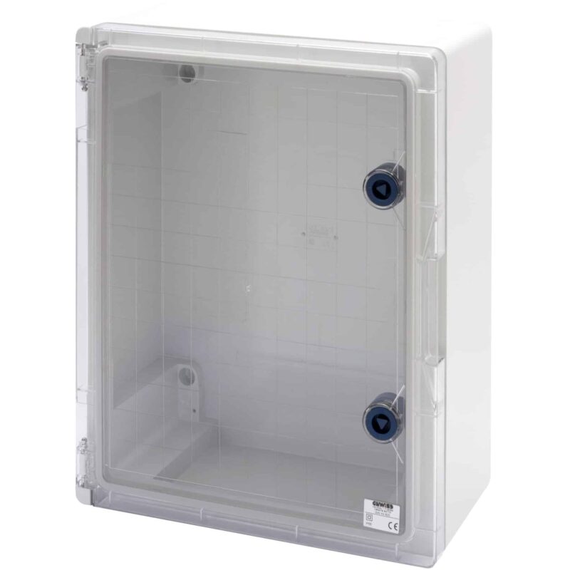 Dulap electric PVC cu usa transparenta si incuietoare, 474x396x160mm, IP55, gri RAL 7035  - SKU:  GW44821