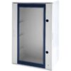 Dulap electric PVC cu usa transparenta si incuietoare, 425x310x160mm, IP66, gri RAL 7035 - SKU: GW46202F