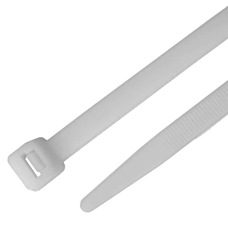 Set coliere PVC standard pentru cablare 7,6x380mm, alb  - SKU:  GW52241