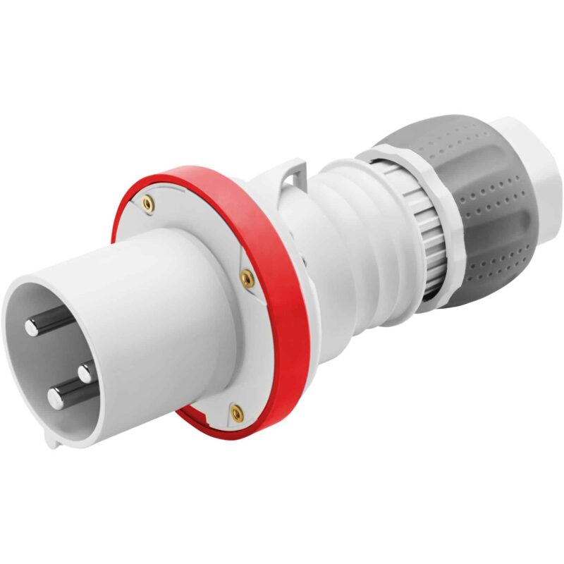 Stecher trifazic mobil IP44/IP54 3P+N+E 63A 400V rosu - SKU:  GW61021H