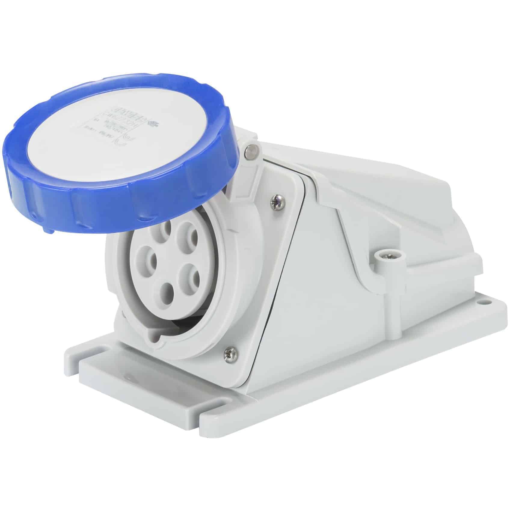Priza monofazica aplicata IP67 3P+E 32A 200-250V albastra - SKU: GW62512