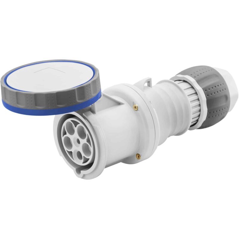 Priza monofazica mobila IP66/IP68, 2P+E 63A 250V - SKU:  GW63048H