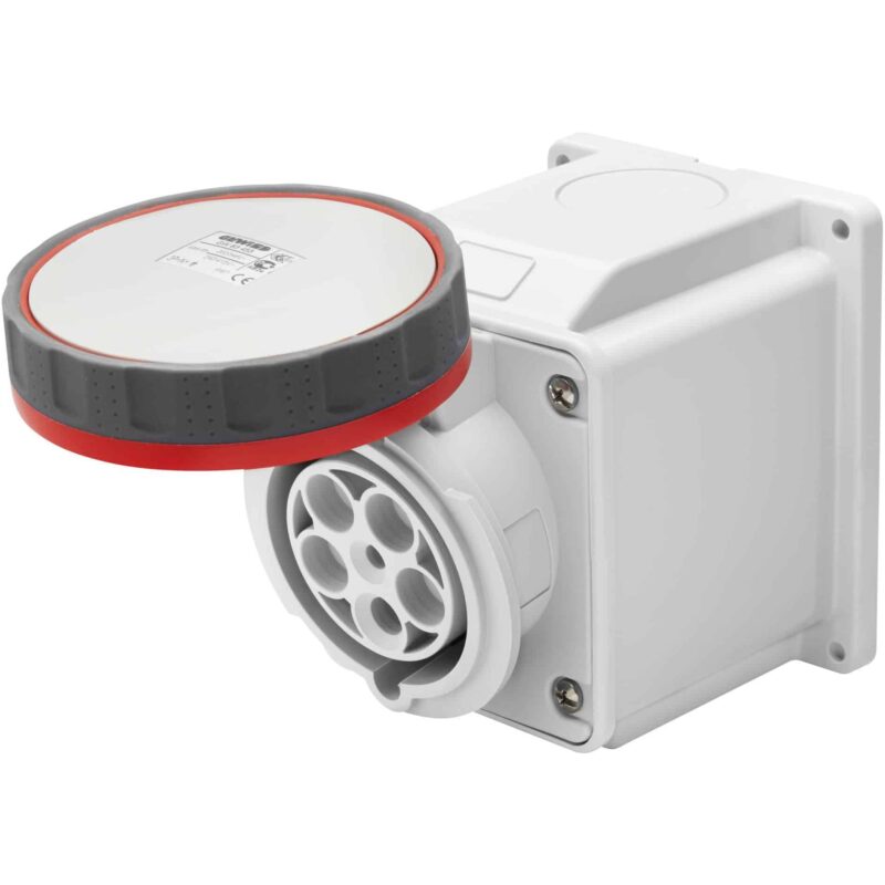 Priza trifazica aplicata IP67 3P+E 63A 380-415V rosie - SKU:  GW63452