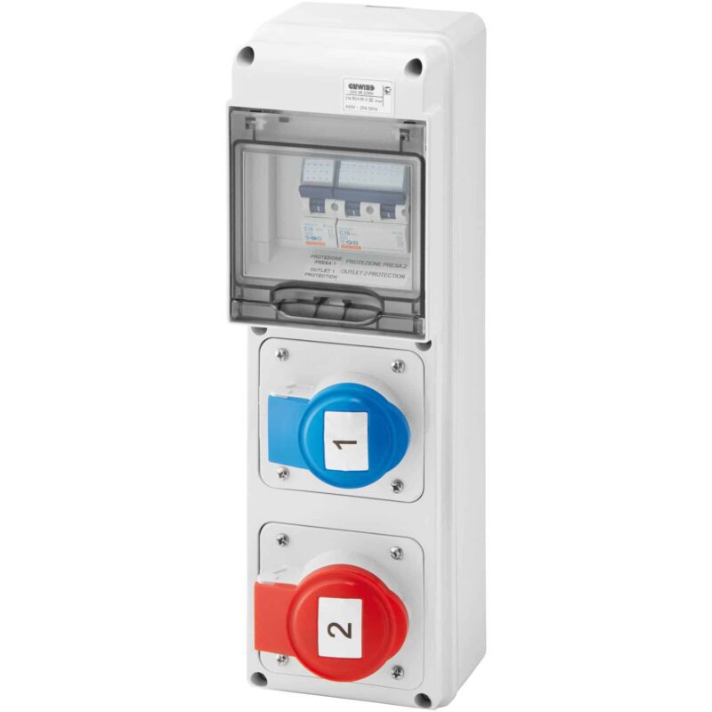 Tablou organizare santier trifazic/monofazic 5 module IP44 230/415VAC 16A - SKU:  GW68224N