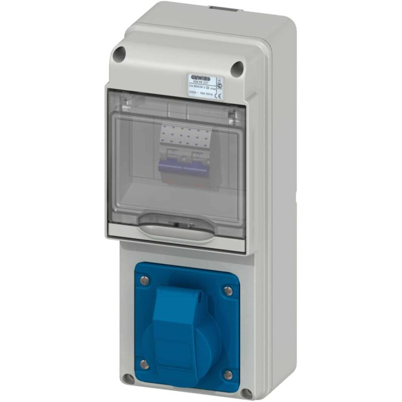 Tablou organizare santier monofazic 5 module IP67, 230VAC, 16A - SKU:  GW68227N