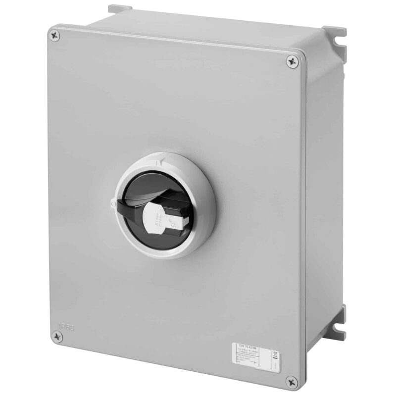 Intrerupator rotativ ON-OFF cu blocare, cutie metalica, 3P 160A - SKU:  GW70425M