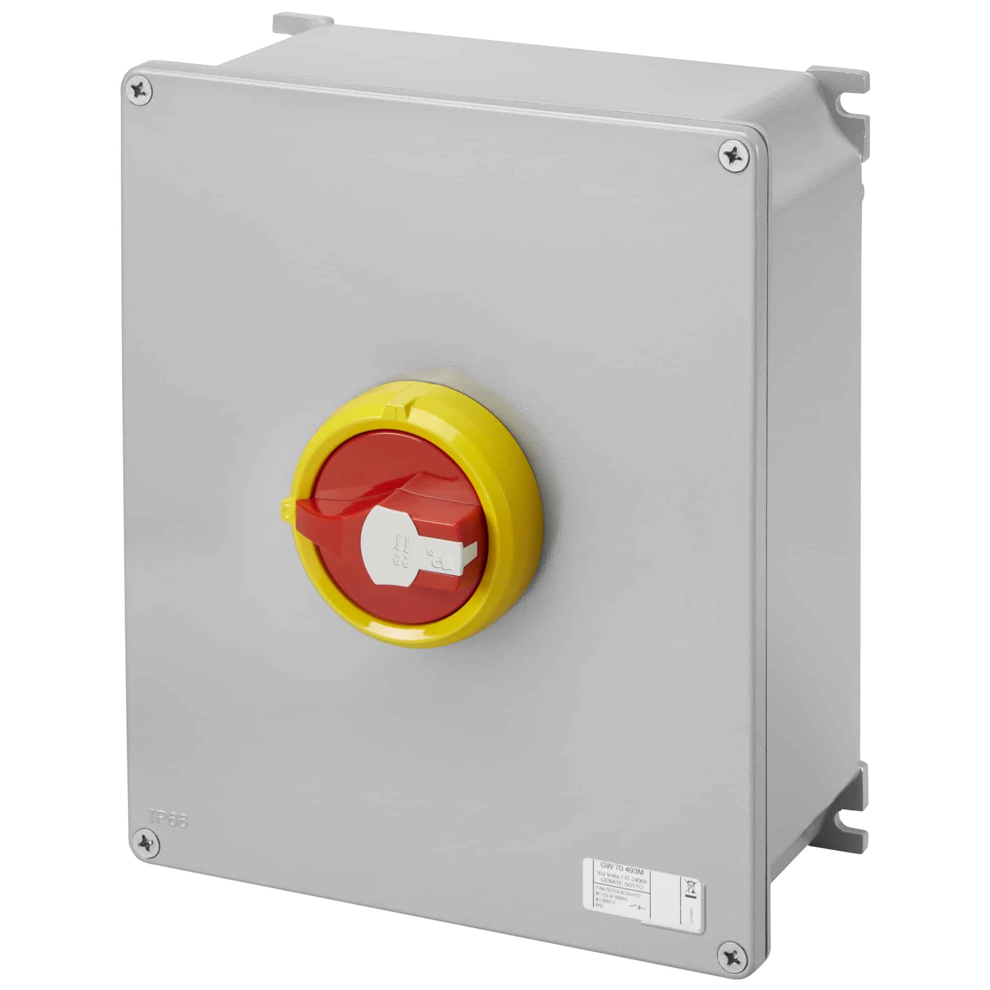 Intrerupator ON-OFF de urgenta cu maneta blocabila, 3P+N, 125A - SKU: GW70493NM