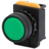 Buton comanda cu revenire, 10A, verde, diametru 22mm - SKU:  GW74301