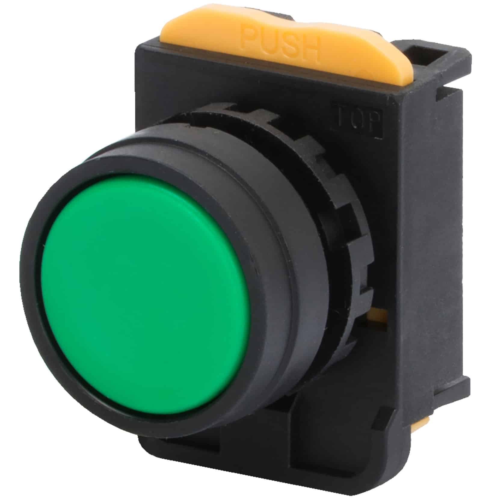 Buton comanda cu revenire si protectie rotunda, 10A, rosu - SKU: GW74304