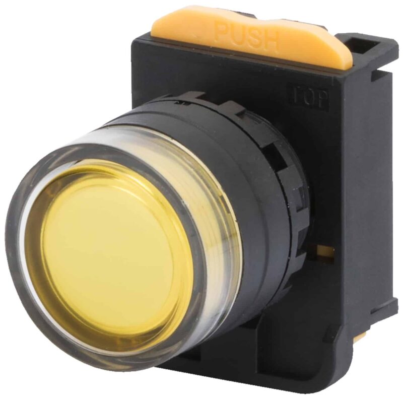 Buton comanda cu revenire si LED, 10A, verde, protectie IP66 - SKU:  GW74341