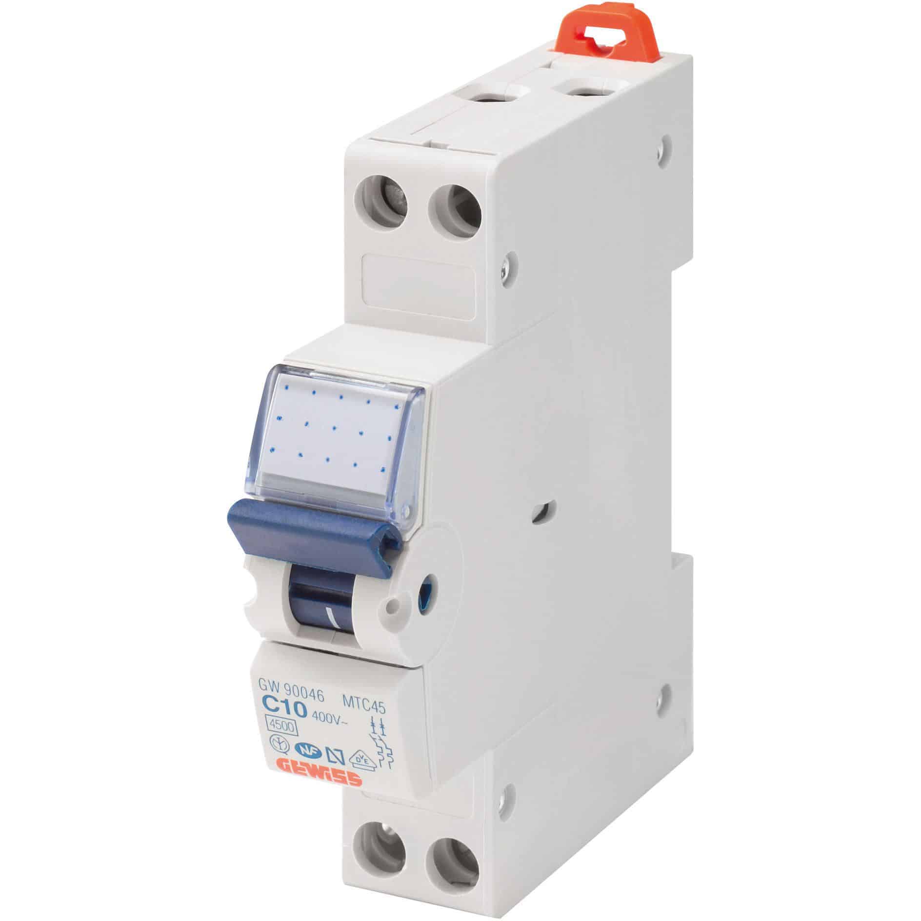 Disjunctor bipolar Gewiss 2P 16A curba C 4.5kA 1 modul - SKU: GW90047