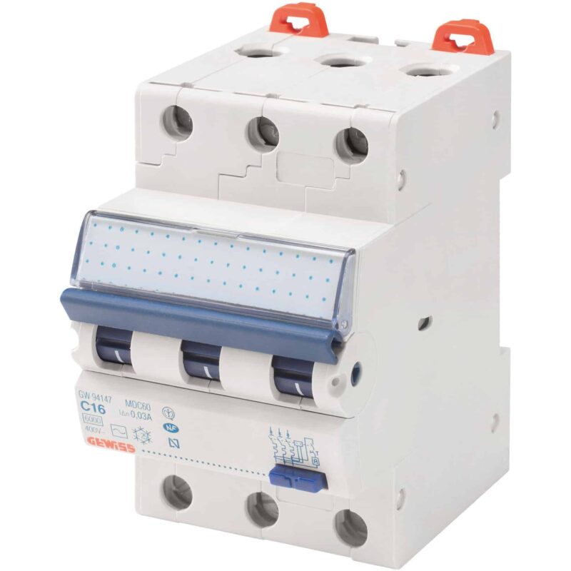 Disjunctor diferential trifazic 25A 300mA curba C AC 4.5kA - SKU:  GW94059
