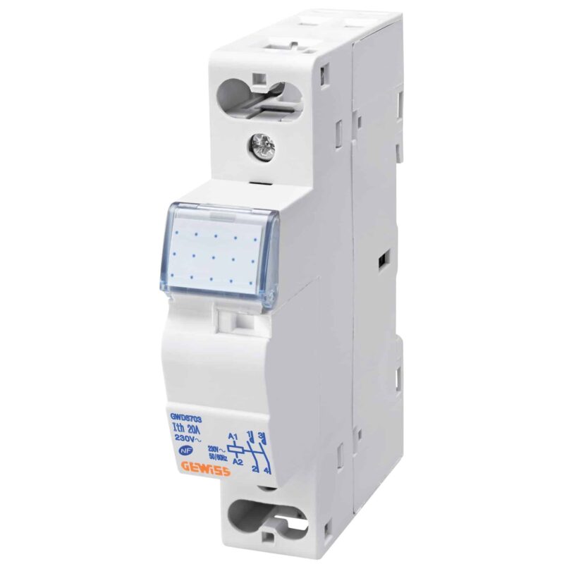 Contactor modular 20A 2NO 24VAC pentru instalatii - SKU:  GWD6702