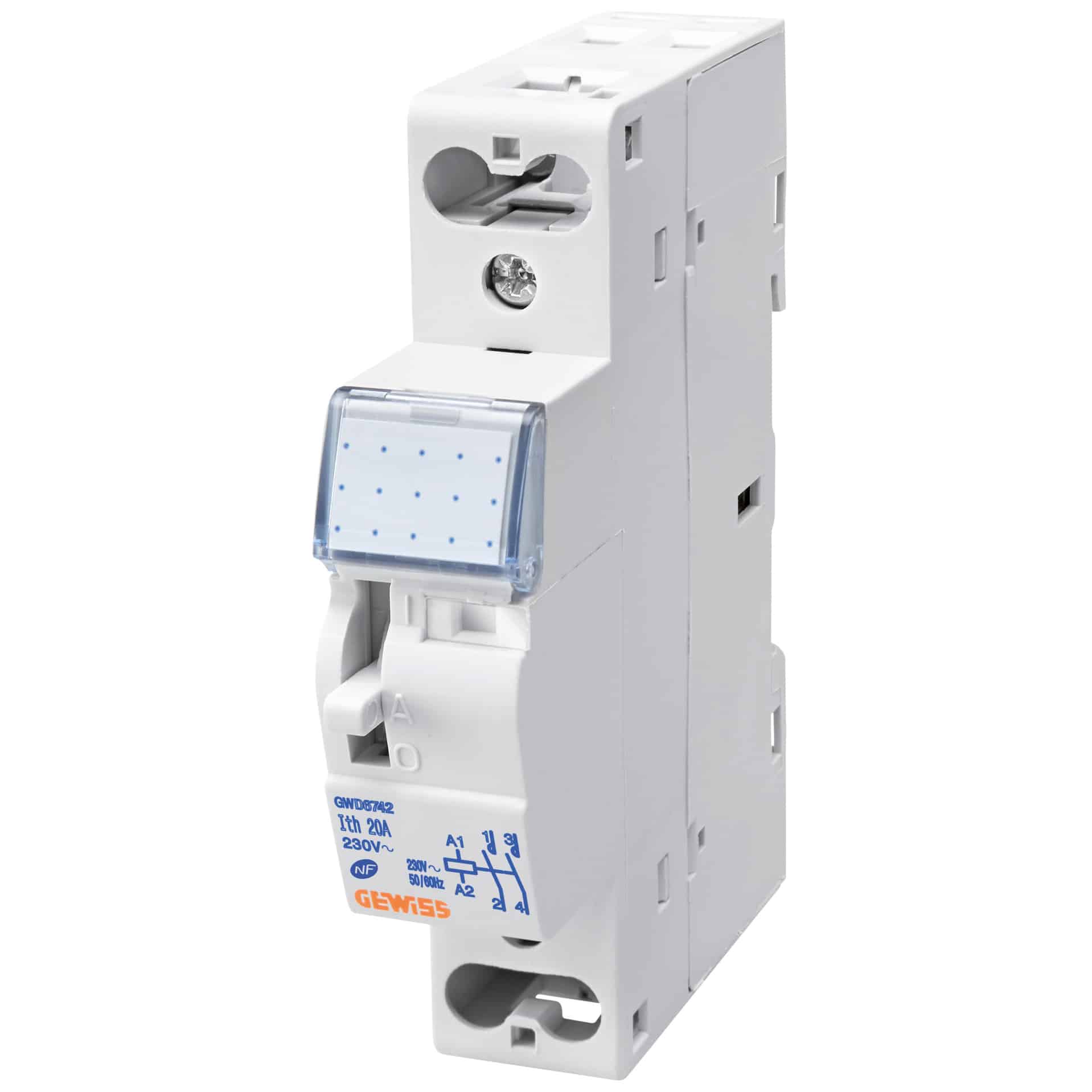 Contactor modular 24VAC 20A 2 contacte normal deschise - SKU: GWD6741