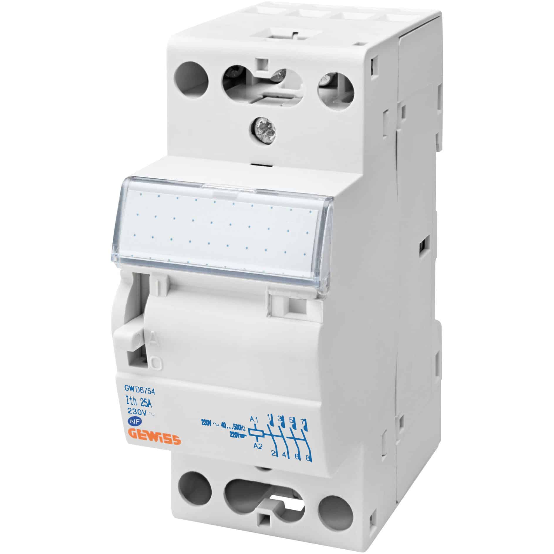 Contactor modular Gewiss 230VAC 25A 4ND CTRM - SKU: GWD6754