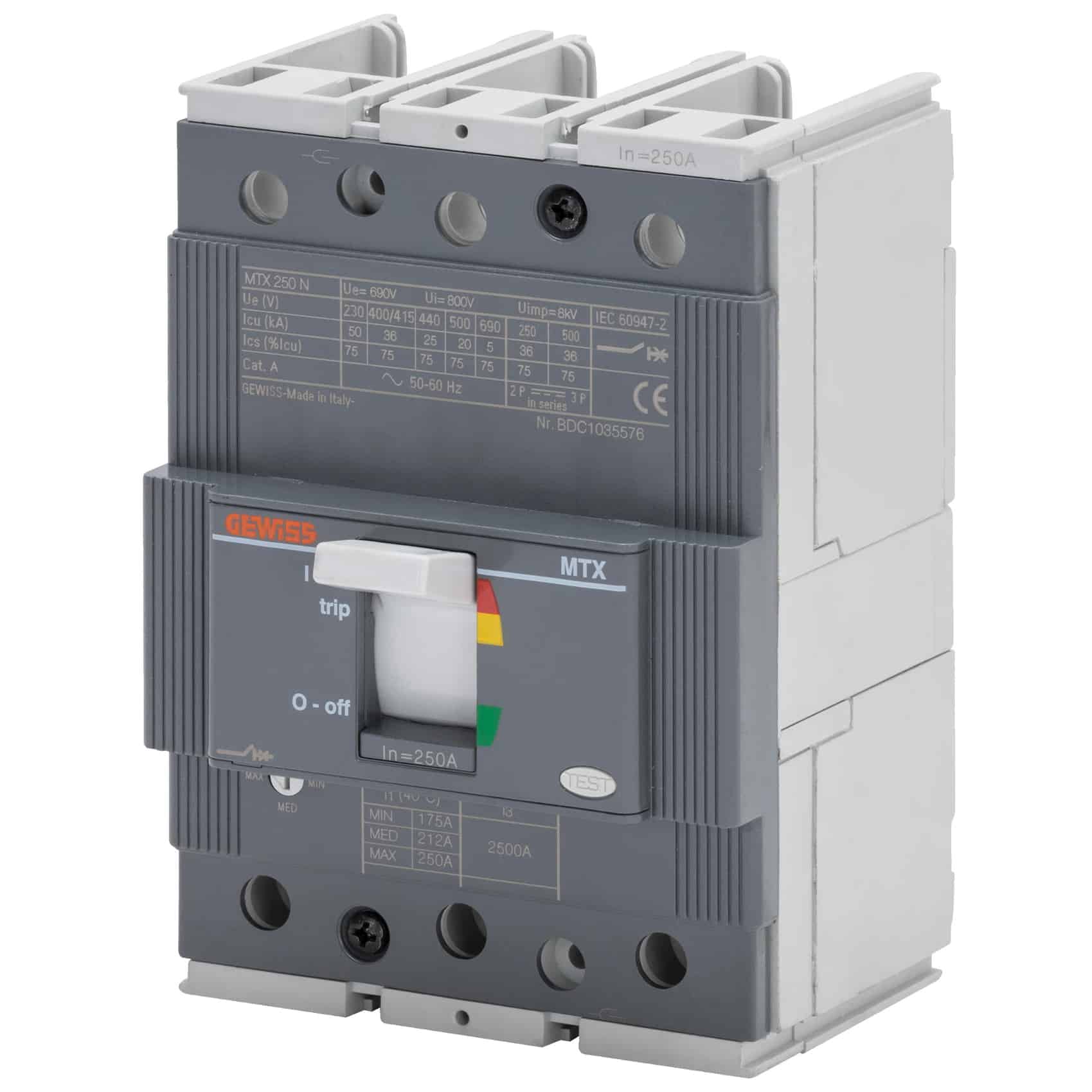 Intreruptor automat MCCB MTXE160 3P 36kA 32A protectie generator - SKU: GWD7113