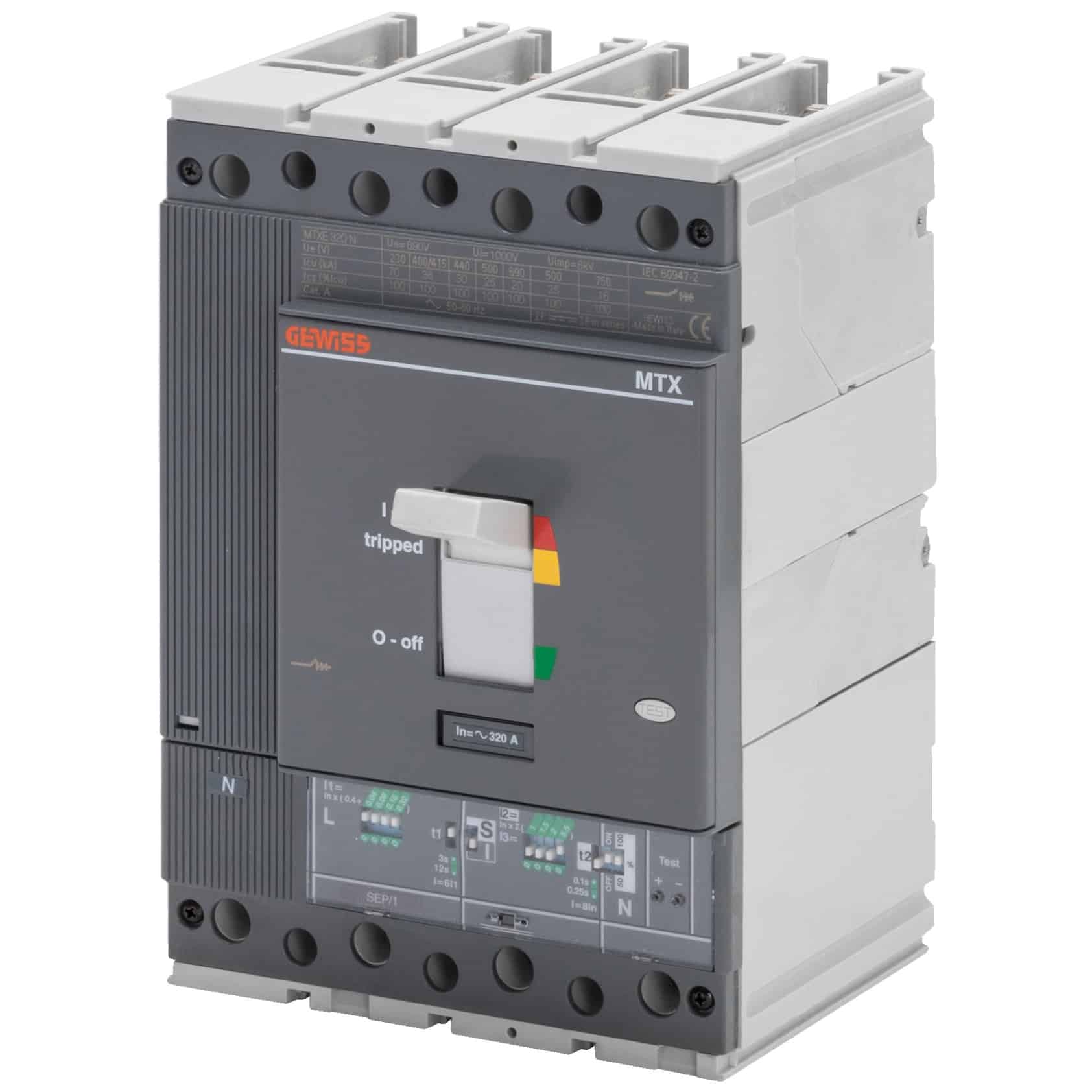 Intreruptor automat MCCB MTXE320 4P 250A electronic 50kA - SKU: GWD7403