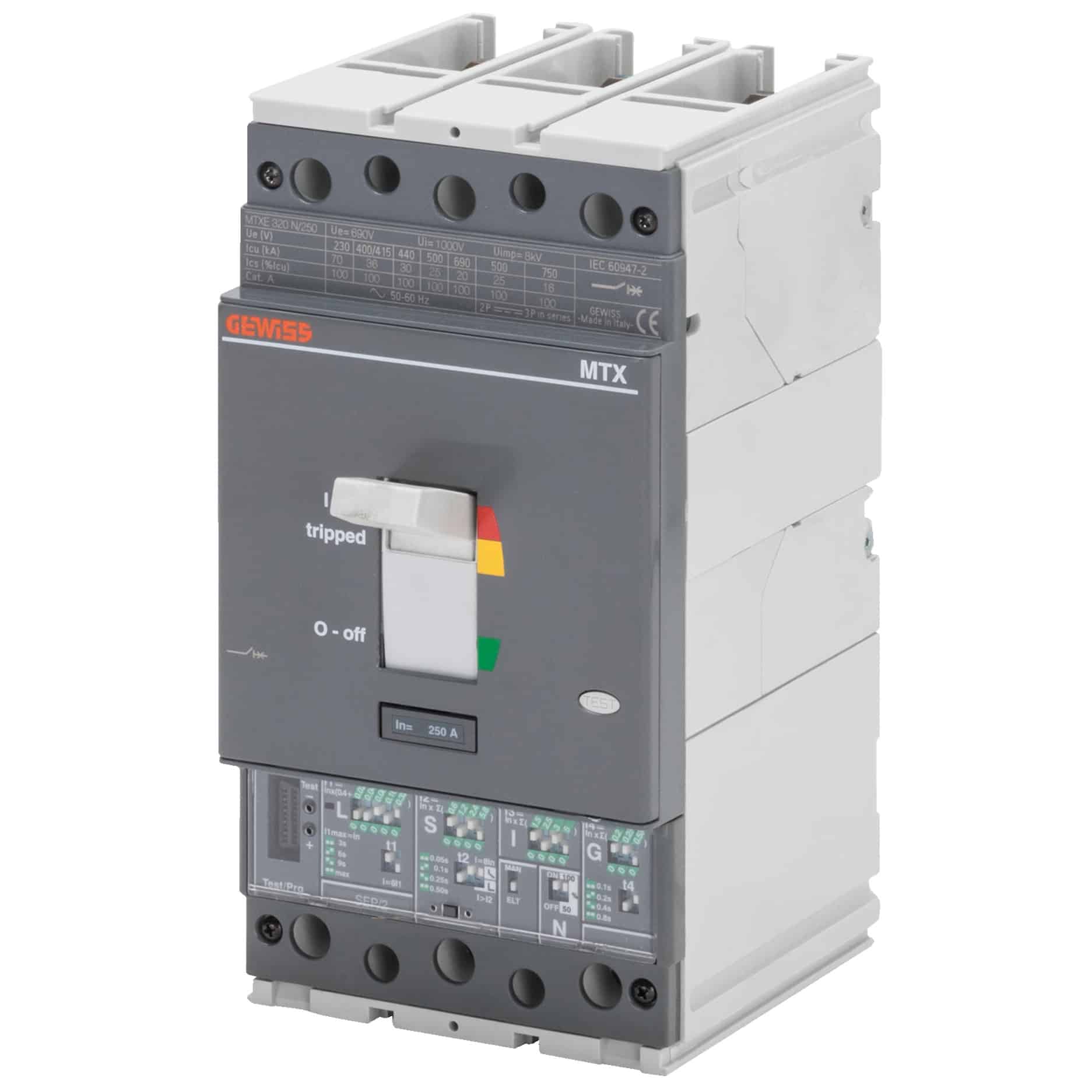 Intreruptor automat MCCB MTXE320 LSI 3P 70kA electronic 100A - SKU: GWD7427