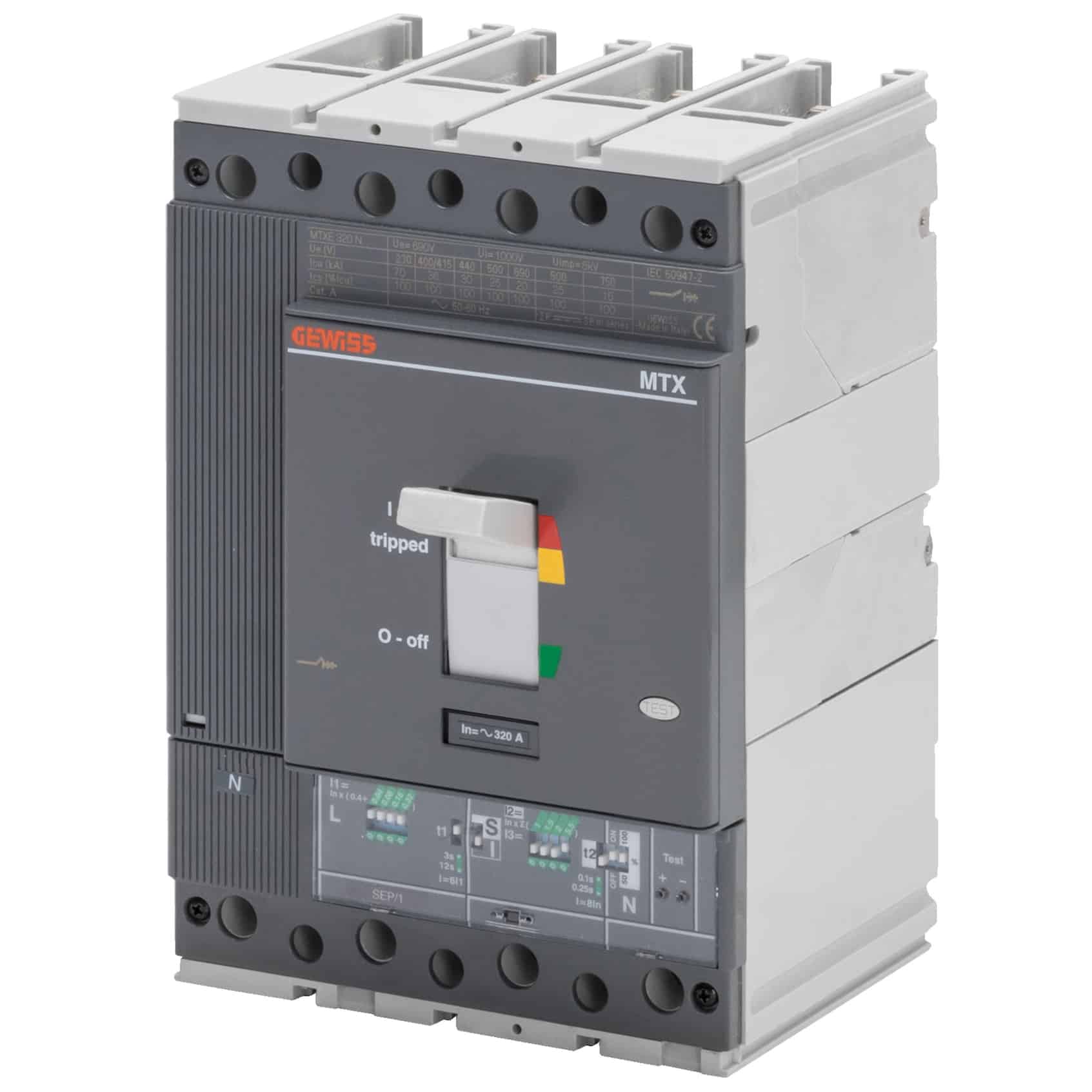 Intreruptor automat MCCB MTXE320 4P 160A electronic 70kA - SKU: GWD7442