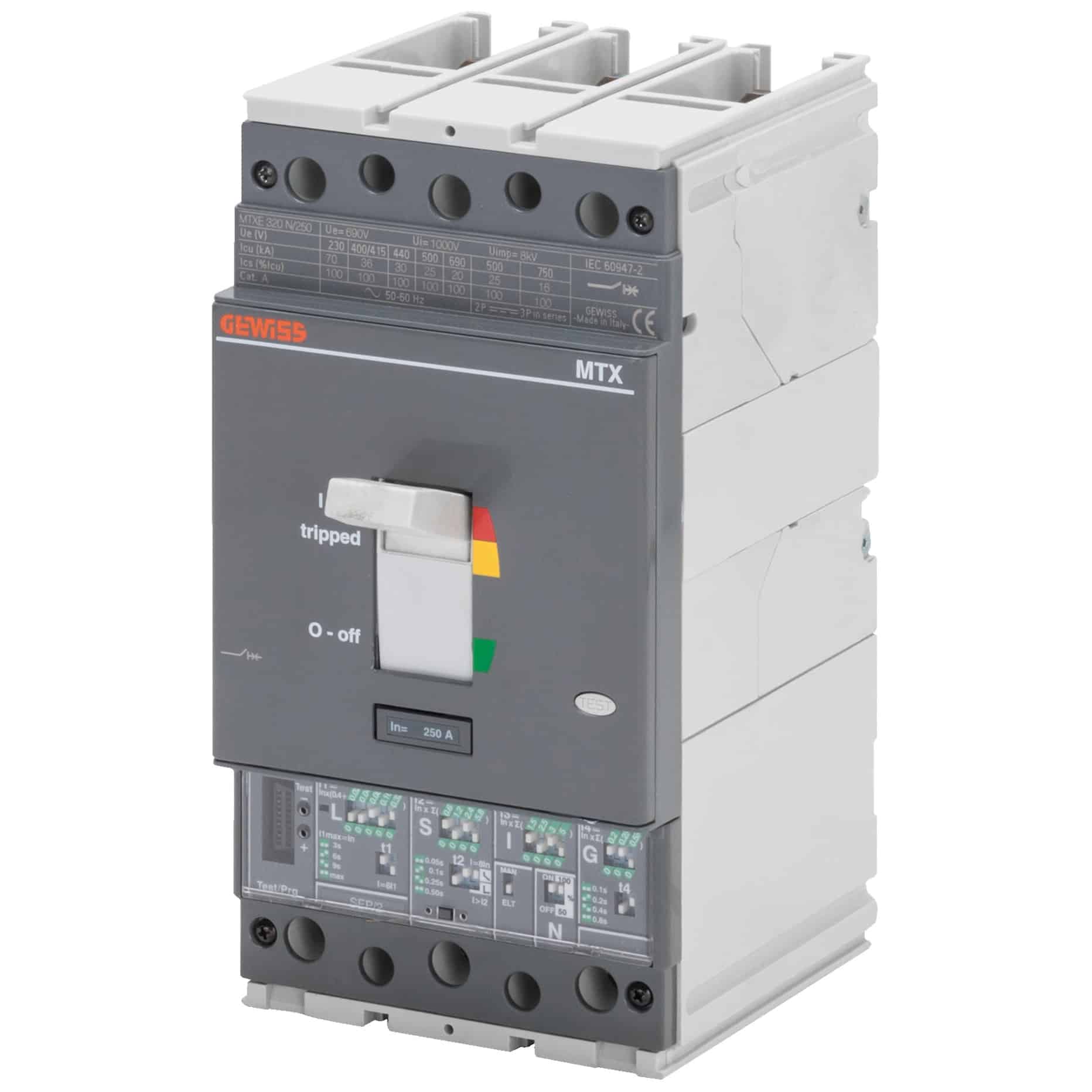 Intreruptor automat MCCB MTXE320 3P 250A electronic 120kA - SKU: GWD7466