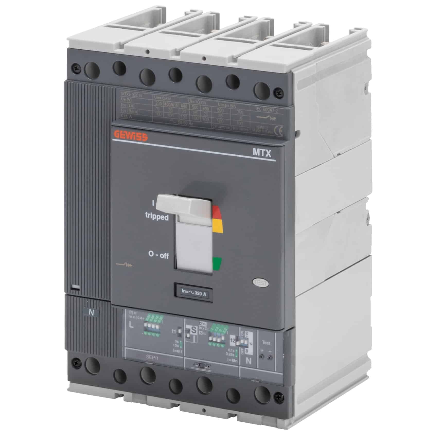 Intreruptor automat MCCB MTXE320 4P 120kA electronic 100A - SKU: GWD7481