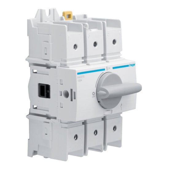 Separator de sarcina 3P 100A pentru montare pe sina sau placa - SKU:  HAD310