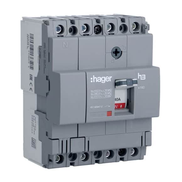 Intreruptor automat MCCB 160 4P 18kA fix 40A - SKU:  HDA041L