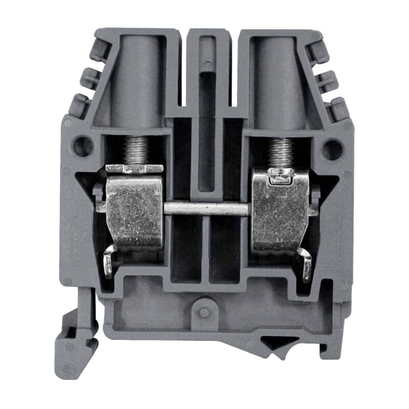 Clema sir fixare pe sina DIN, gri, 0.2-6mmp, cu suruc - SKU:  IK110004