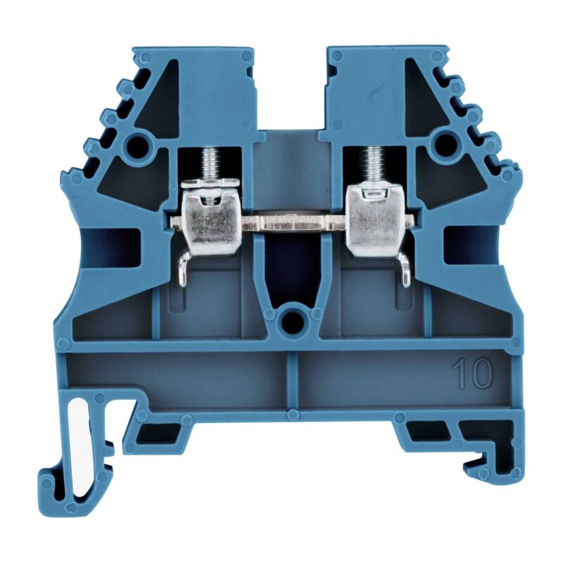 Clema sir fixare pe sina DIN, albastru, 2.5mmp, AVK - SKU:  IK601002