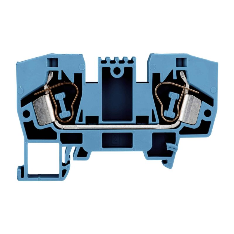 Clema sir fixare pe sina DIN, albastra, 0.5-10mmp, conexiune elastica YBK - SKU:  IK611010