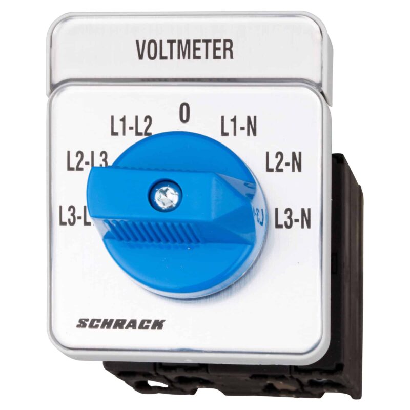 Comutator voltmetric 1P 20A, L1L2-L2L3-L3L1-0-L1N-L2N-L3N, IP40/IP65 - SKU:  IN009V02