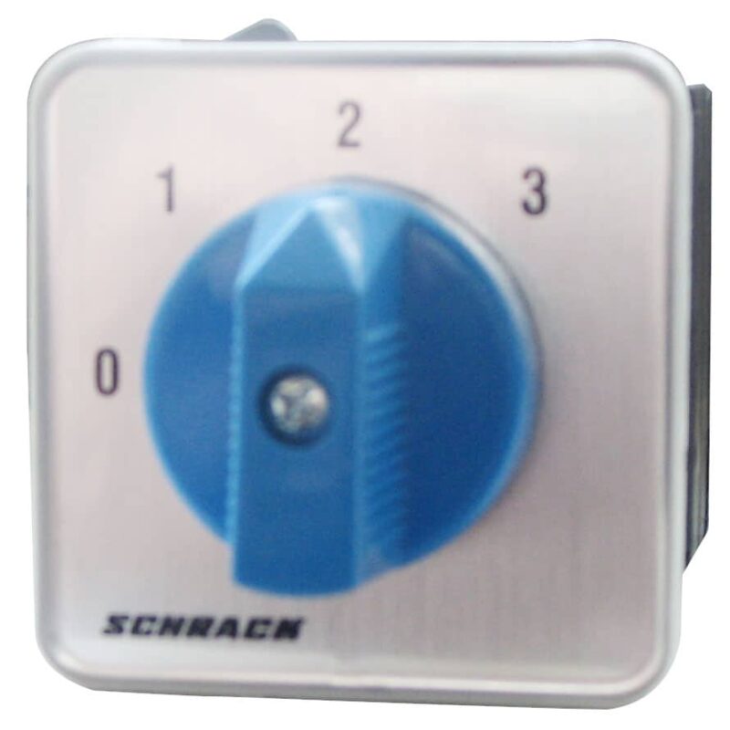 Comutator cu came 1P, 20A, 0-1-2-3, IP40/IP65, montaj central 22,5mm - SKU:  IN023903