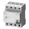 Intrerupator diferential Tip B, 25A, 4P, 30mA, 400V cu Intarziere Scurta - SKU:  5SV33424