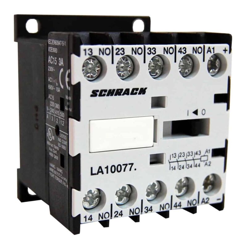 Contactor mini 230VAC, 3A, 4P, 4ND - SKU:  LA100773