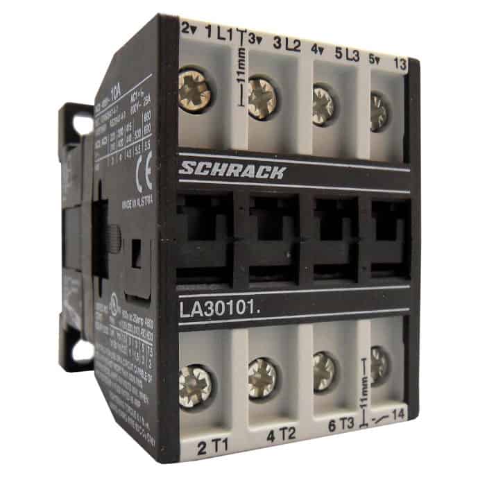 Contactor 24VAC, 10A, 3P, 1ND, 4kW - SKU:  LA301010N