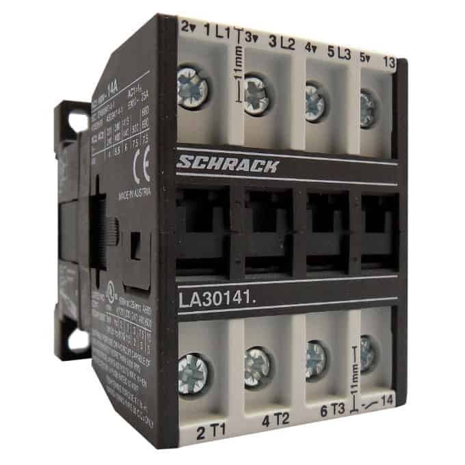 Contactor 3P 14A AC3 230VAC cu contact auxiliar 1NO - SKU:  LA301413N