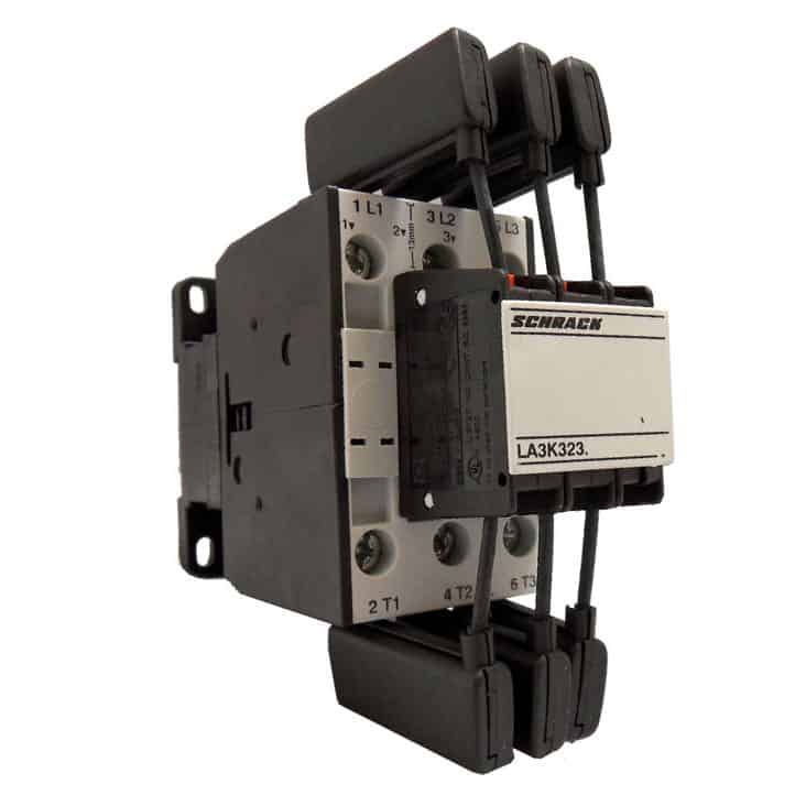 Contactor pentru sarcini capacitive 25kVAr, 100A, 230VAC - SKU:  LA3K3233