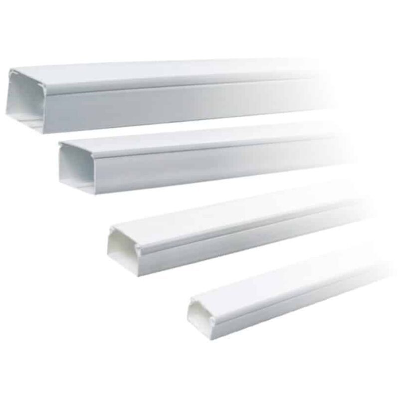 Canal cablu PVC pentru distributie si instalatii, 90x60mm, alb - SKU:  LFF6009009010