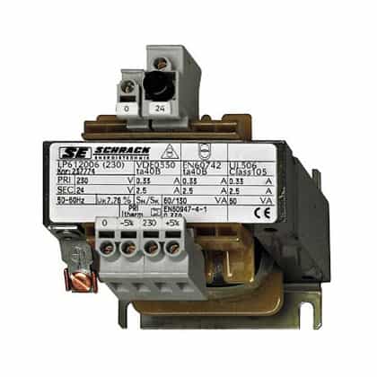 Transformator de tensiune monofazat 230V/12VAC, 30VA, IP00 - SKU:  LP601003T