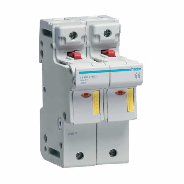 Separator tip sertar 2P 50A 690VAC pentru sigurante 14x51mm - SKU:  LS602