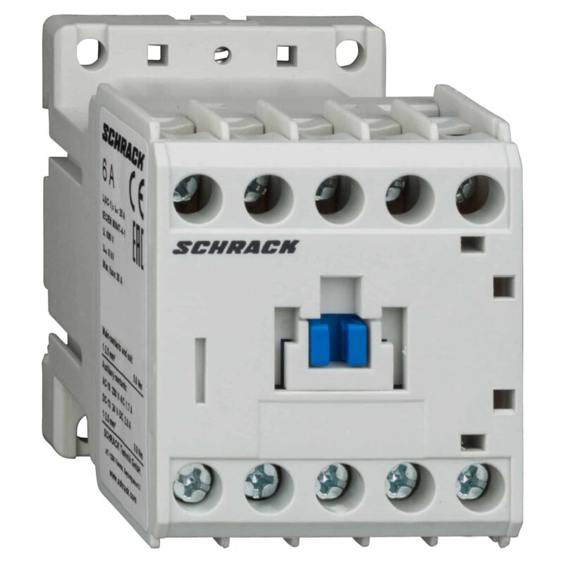 Contactor auxiliar 24VDC, 6A, 4P, 3NO+1NC - SKU:  LZHM0685