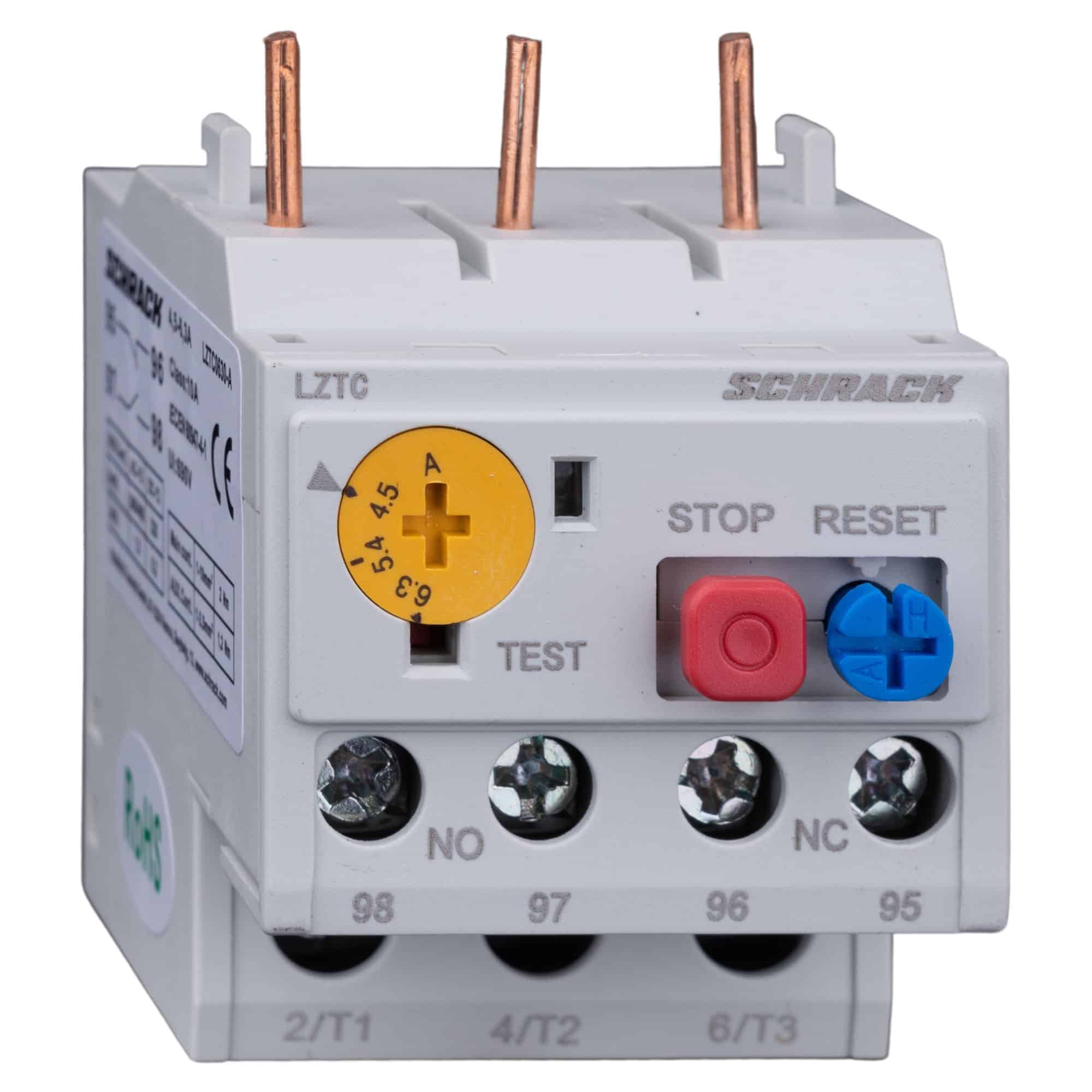 Releu termic 4.50-6.30A, 1ND+1NI pentru contactoare CUBICO Classic - SKU: LZTC0630-A