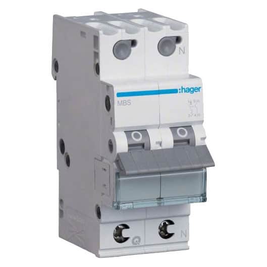 Siguranta automata bipolara Hager 1P+N 32A curba B 6kA - SKU:  MBS532