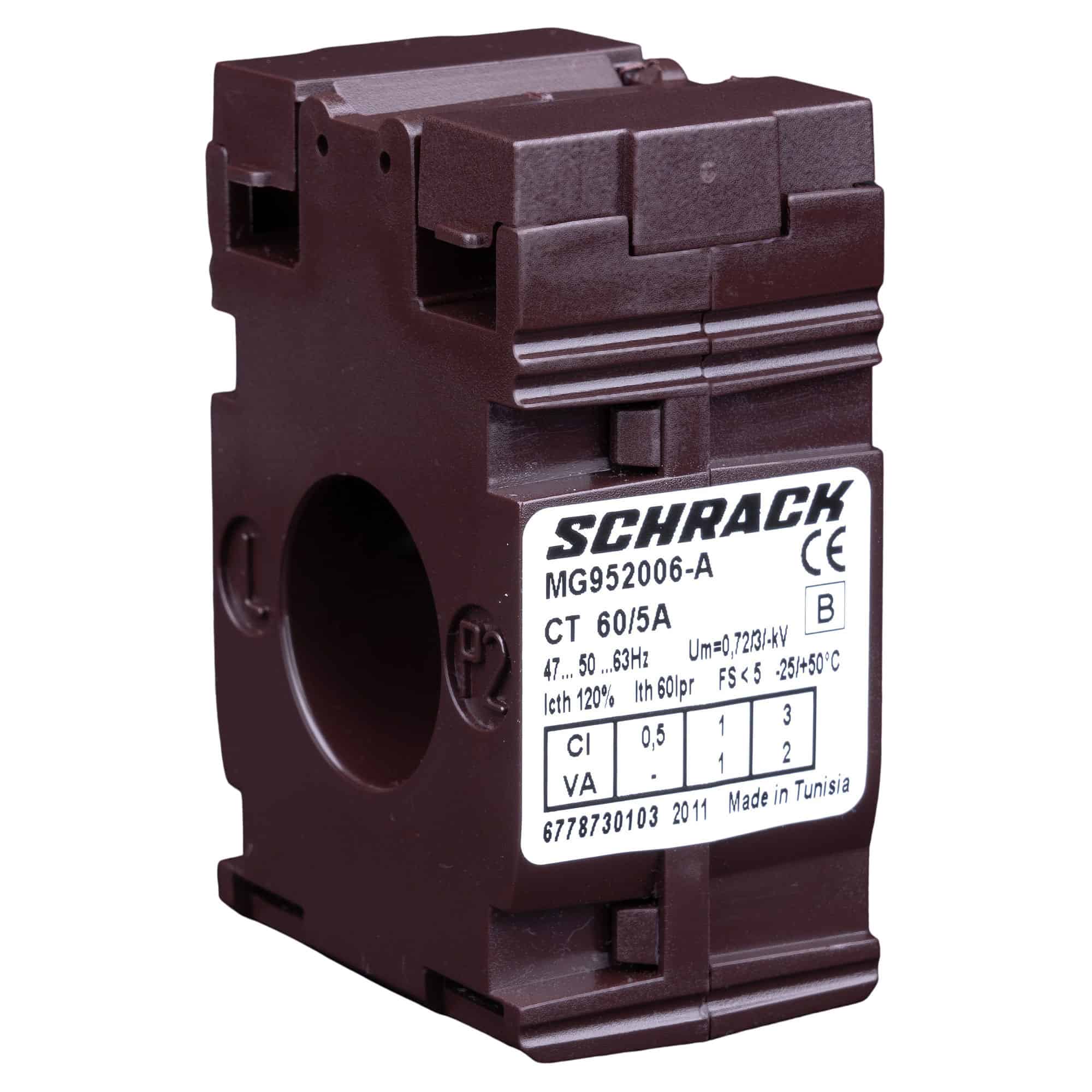 Transformator de curent 60/5A pentru cabluri, diametru 23mm, clasa 1 - SKU: MG952006-A