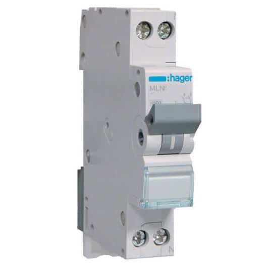 Disjunctor bipolar 1P+N 16A curba C 6kA - SKU: MLN516