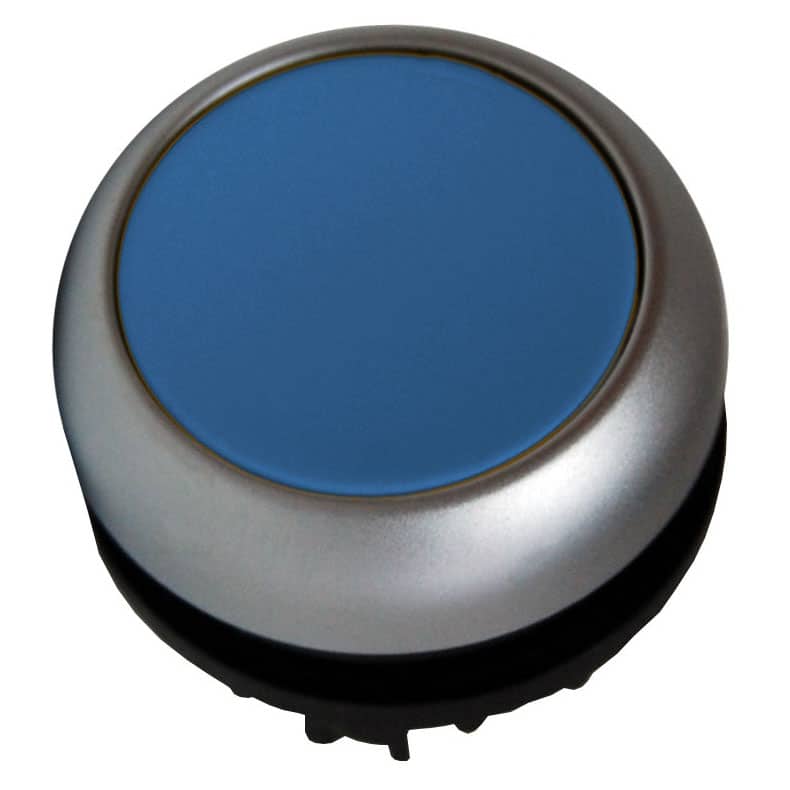 Buton comanda cu revenire plat albastru - SKU:  MM216600