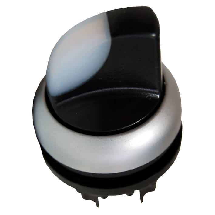 Comutator cu maneta cu revenire, 40 grade, 1-0-2, 3 pozitii, alb - SKU:  MM216833