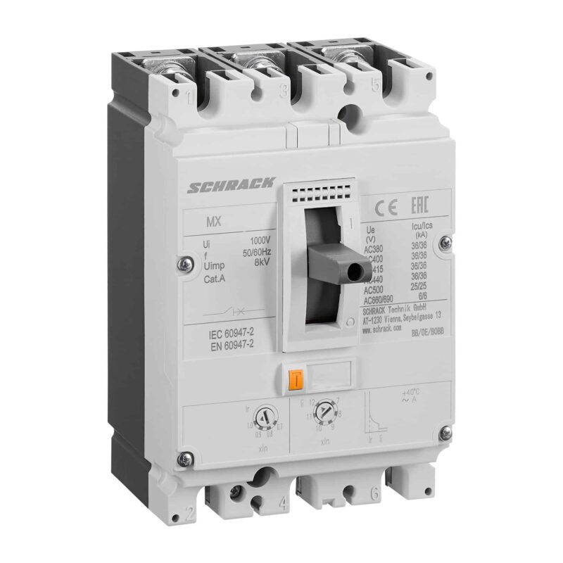 Intreruptor automat MCCB 3P, 100A, 36kA, fix, marime 2 - SKU:  MX210433